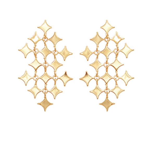 Geo Sparkles Chandelier Earrings